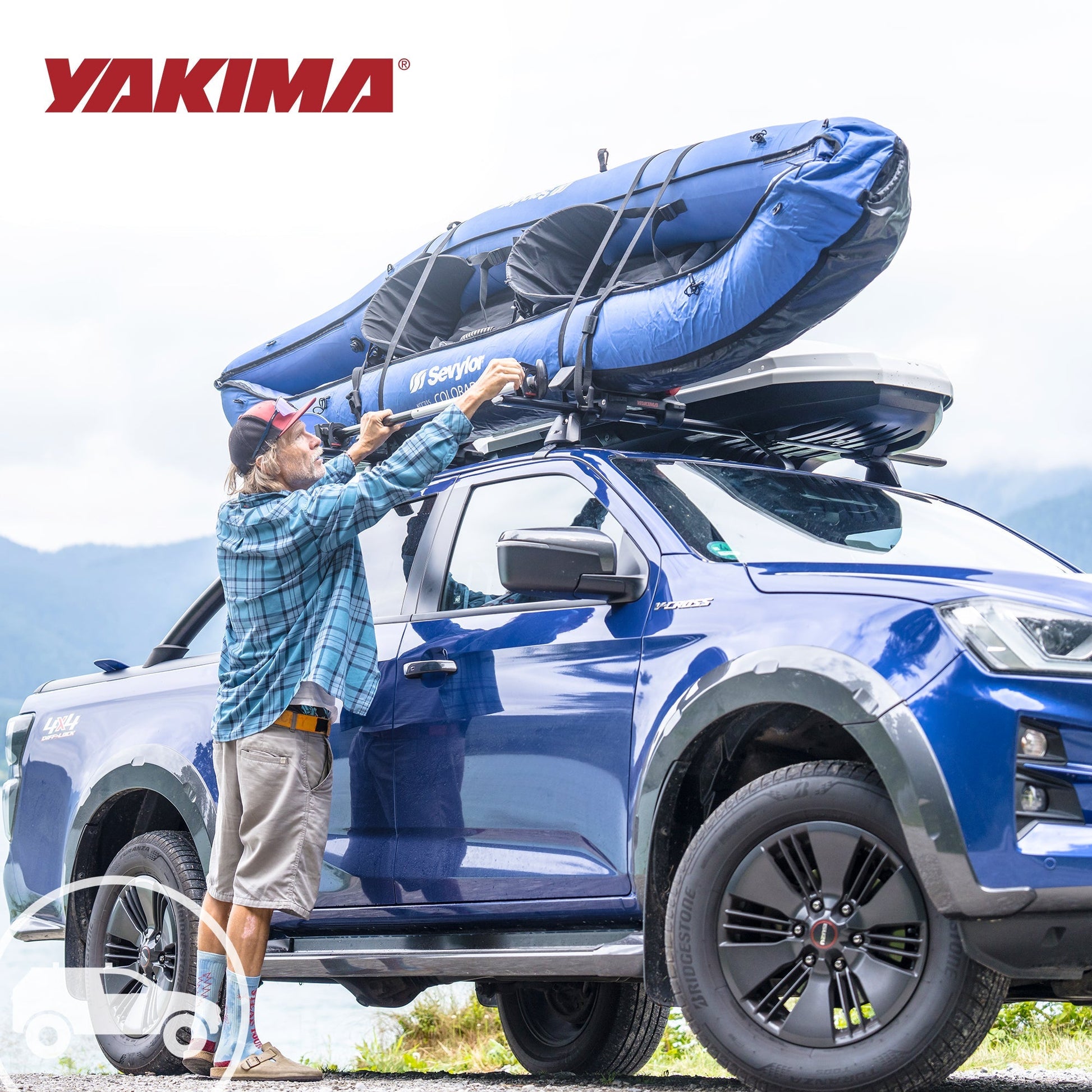 YAKIMA 70 Inch Steel CoreBar Aerodynamic Roof Rack Crossbars, Black, Set of 2 - Find Fresh Goods