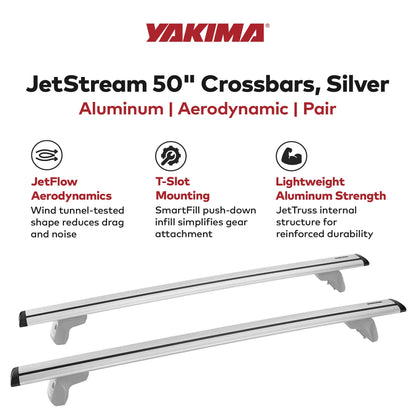 Yakima 50 Inch Pair JetStreamRoof Rack Crossbars, Compatible w/StreamLine Towers - Find Fresh Goods