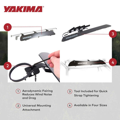Yakima WindShield 34 Inch Roof Rack Wind Fairing, Compatible w/StreamLine Towers