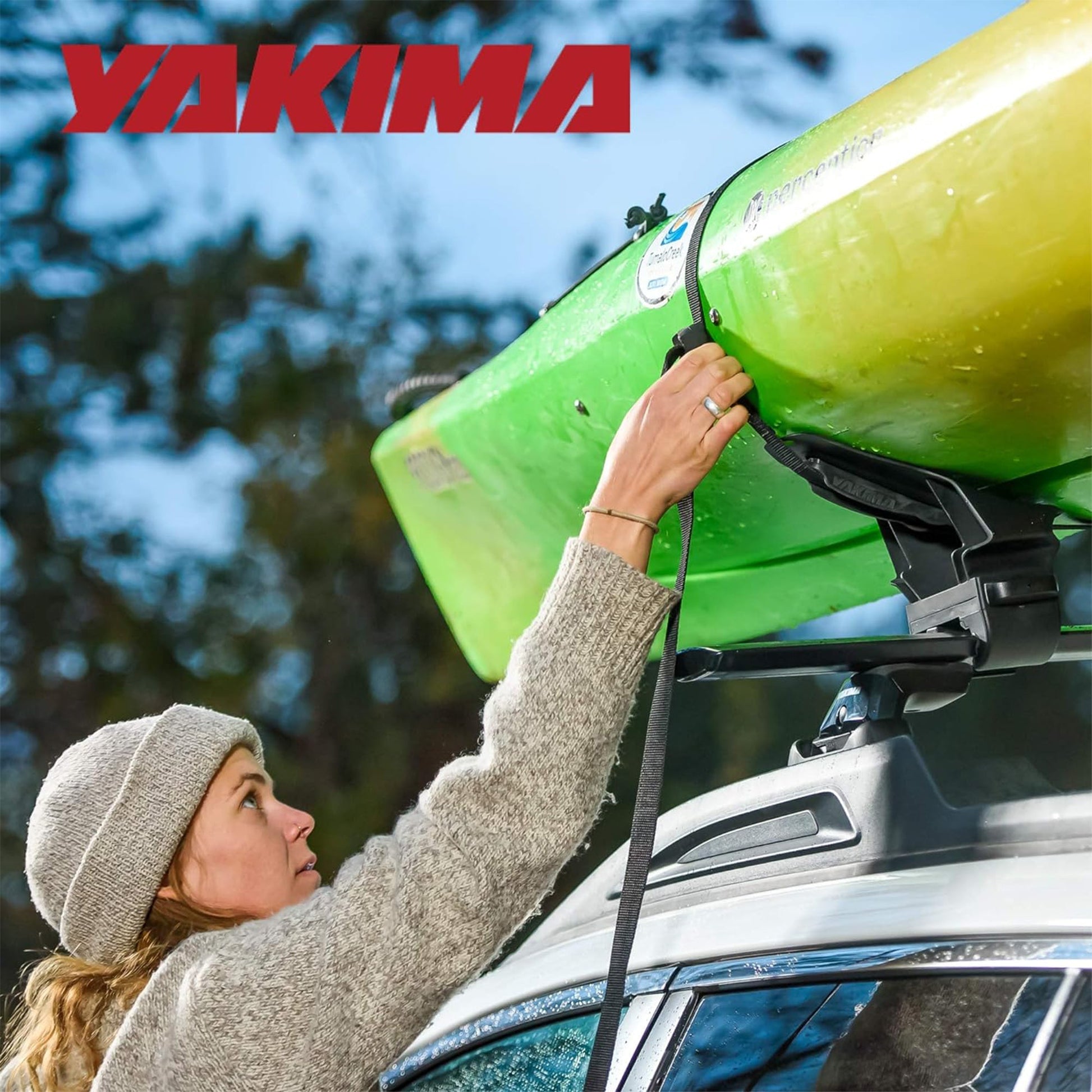 Yakima Premium DeckHand Vehicle Roof Rack Saddle Mount for Kayak or Small Boat - Find Fresh Goods