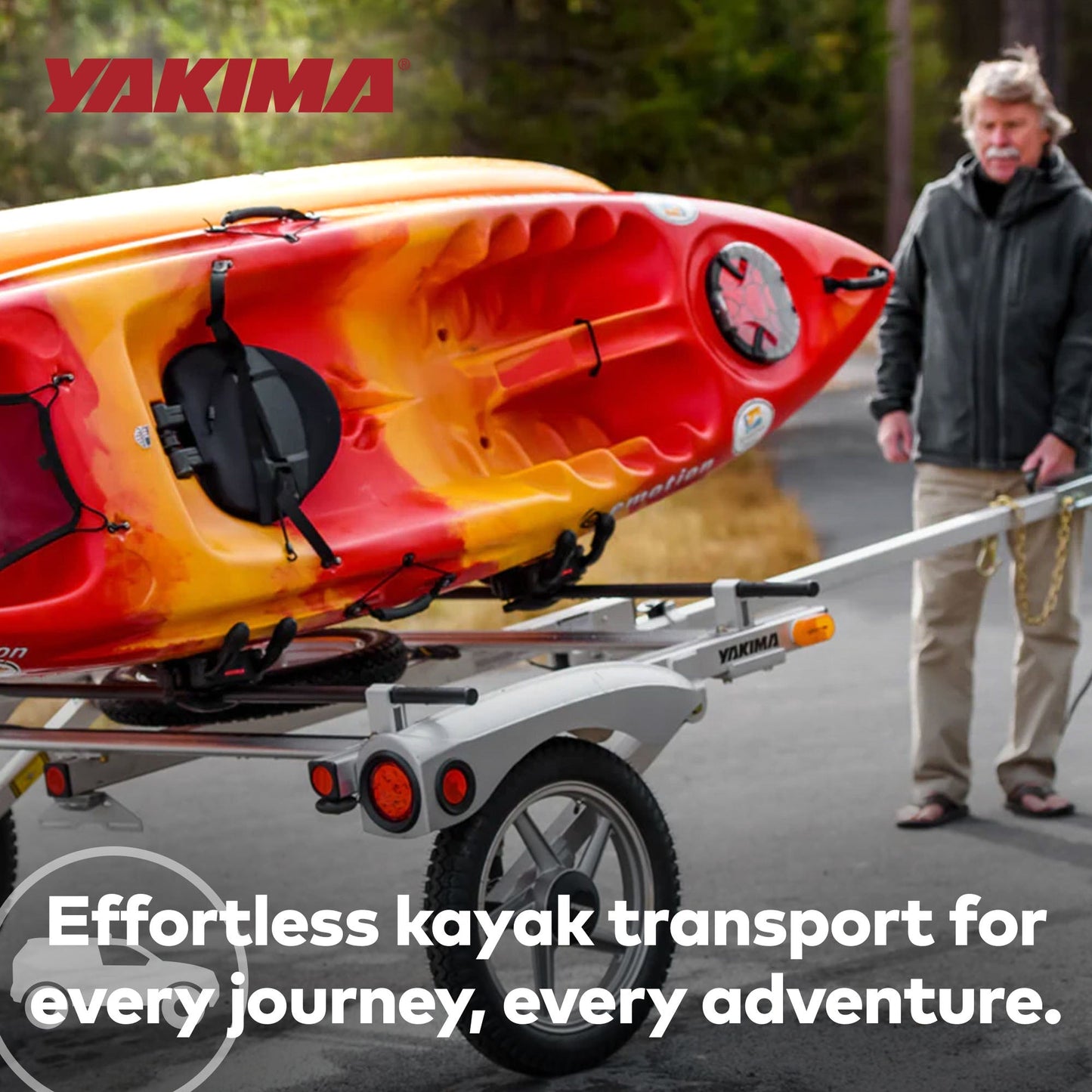 YAKIMA JayHook J-Cradle Rooftop 1 Kayak Mount, Roof Rack w/Padding & Tie Downs - Find Fresh Goods
