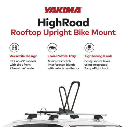 Yakima HighRoad Rooftop Upright Bike Mount, Compatible w/StreamLine Systems - Find Fresh Goods