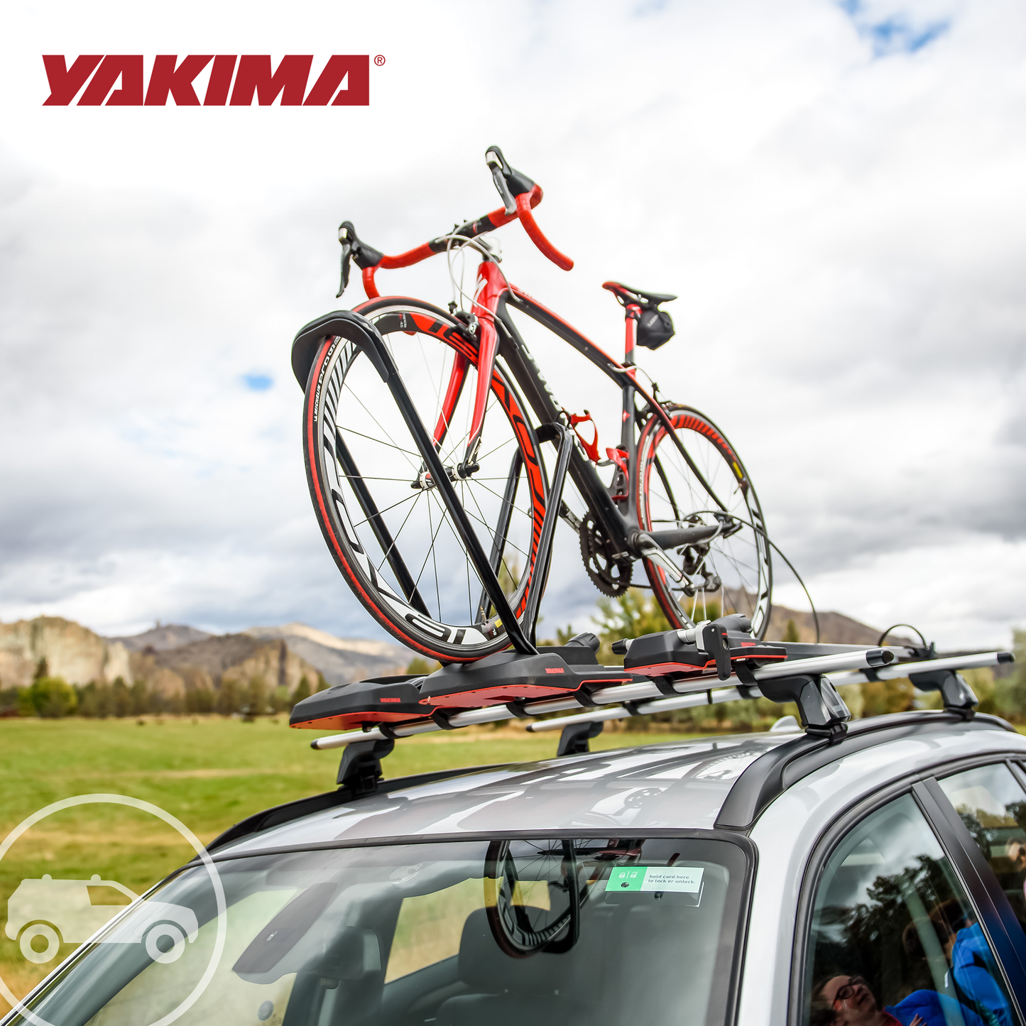 Yakima HighRoad Rooftop Upright Bike Mount, Compatible w/StreamLine Systems - Find Fresh Goods