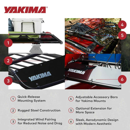 Yakima OffGrid Large Cargo Basket Roof Rack, Compatible w/StreamLine Crossbars