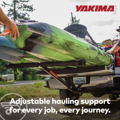 Yakima LongArm Aluminum Hitch Mounted Adjustable Truck Bed Extender Rack, Black