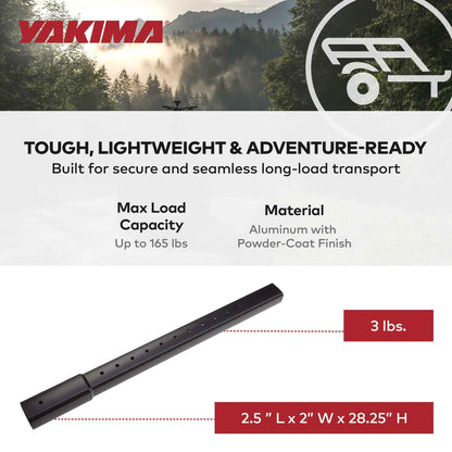 Yakima 3 Pound Aluminum LongArm Height Extension for LongArm Bed Extender, Black