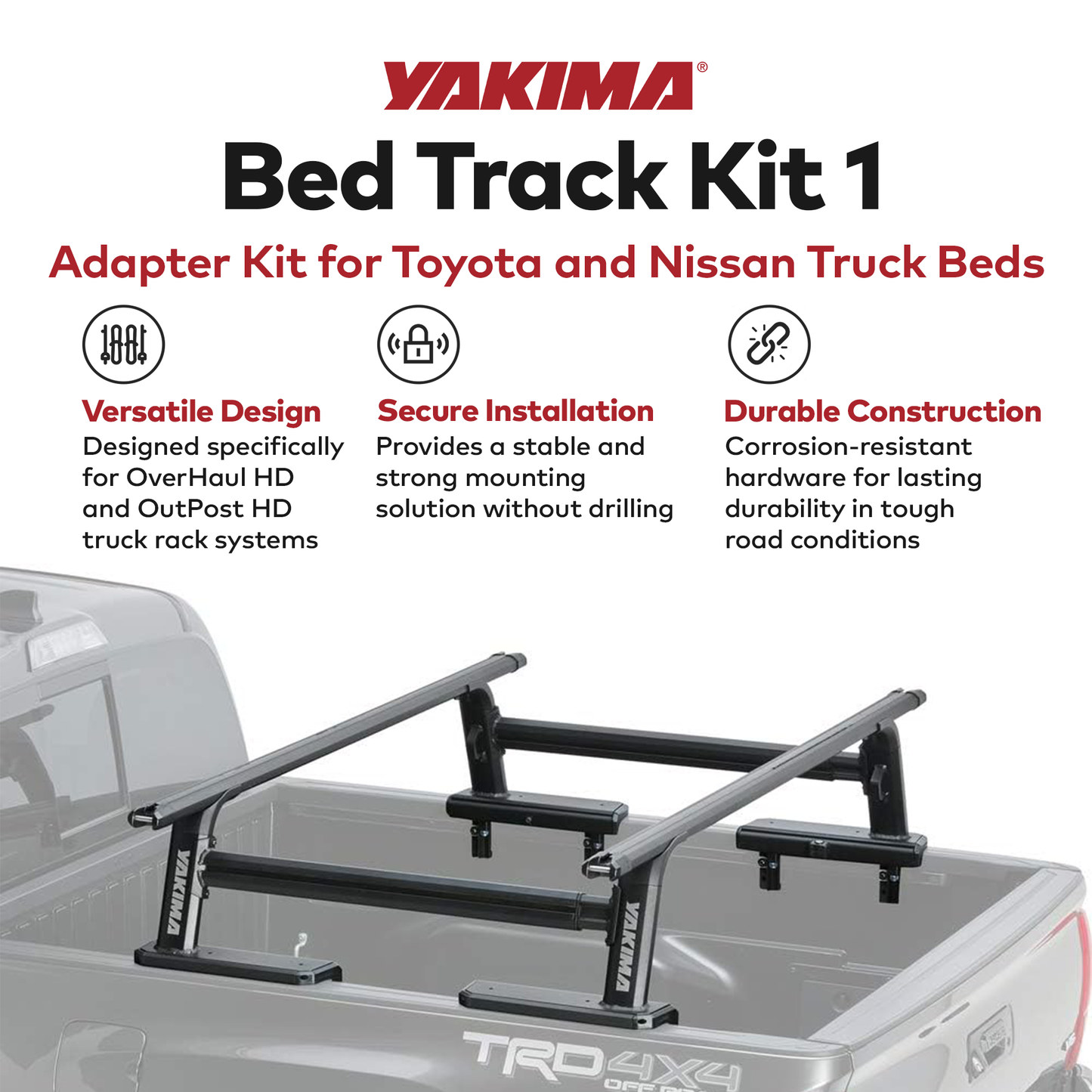 YAKIMA Bed Track Adapter Kit 1 for Toyota and Nissan Truck Bed Rack Systems - Find Fresh Goods