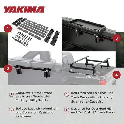 YAKIMA Bed Track Adapter Kit 1 for Toyota and Nissan Truck Bed Rack Systems - Find Fresh Goods