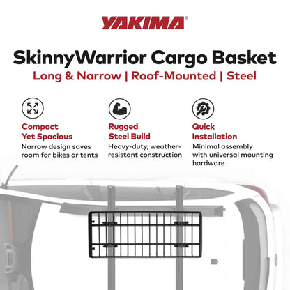 Yakima SkinnyWarrior Long & Narrow Cargo Basket for Yakima StreamLine Crossbars