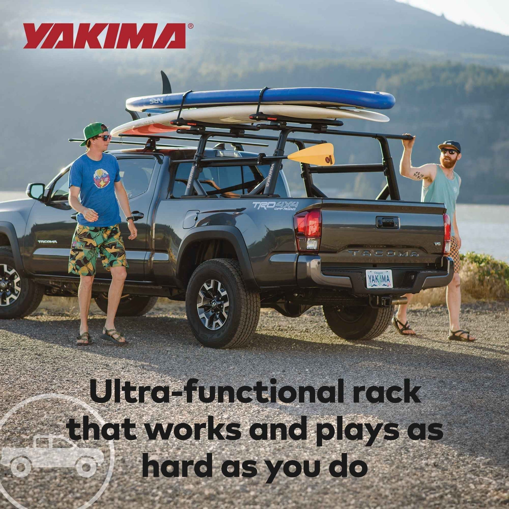 Yakima OverHaul HD (Towers Only) Heavy Duty Truck Bed Rack, Compatible w/HD Bar