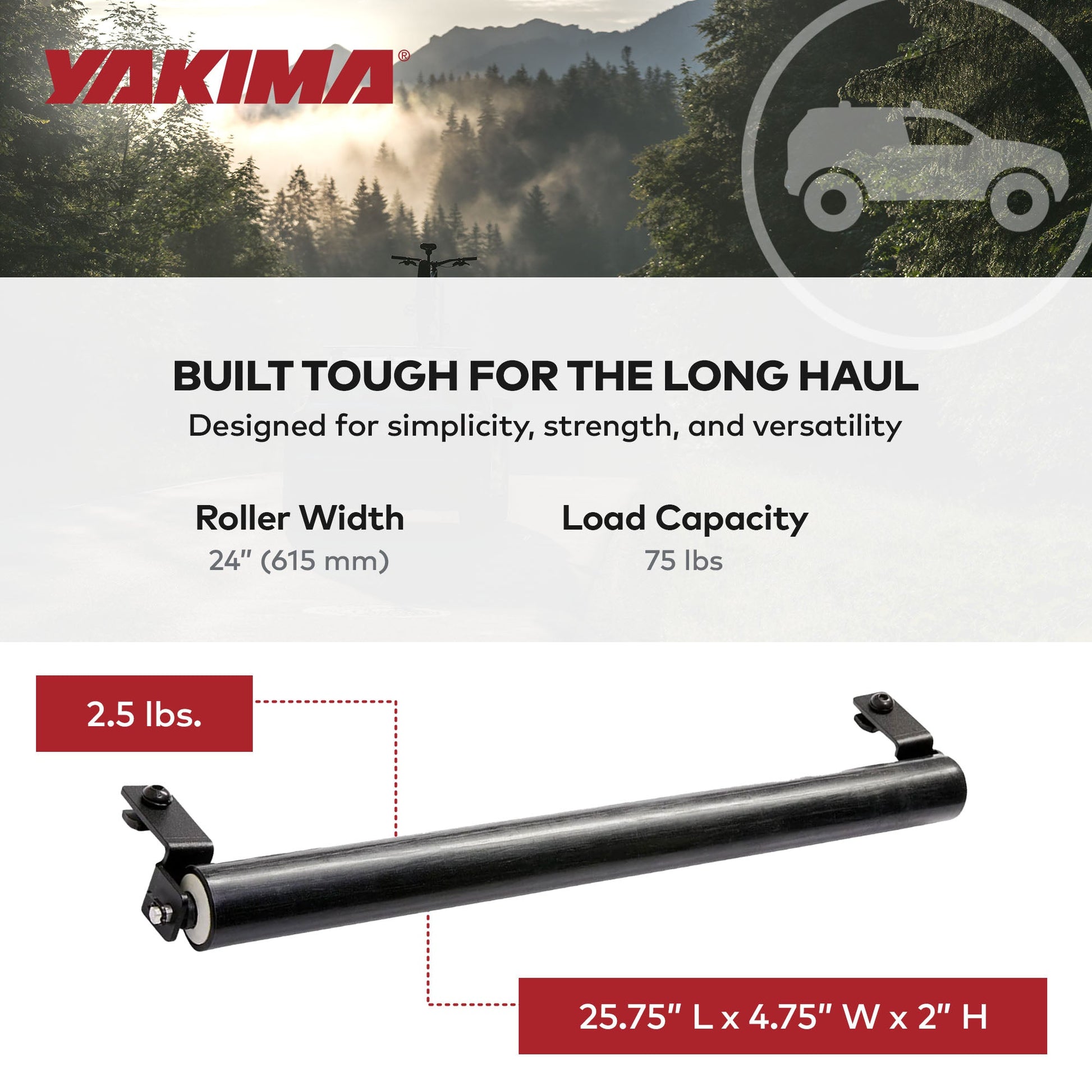 Yakima 2.5 Pound T-Slot Mounted Load Assist Ladder Roller, Compatible w/HD Bars - Find Fresh Goods