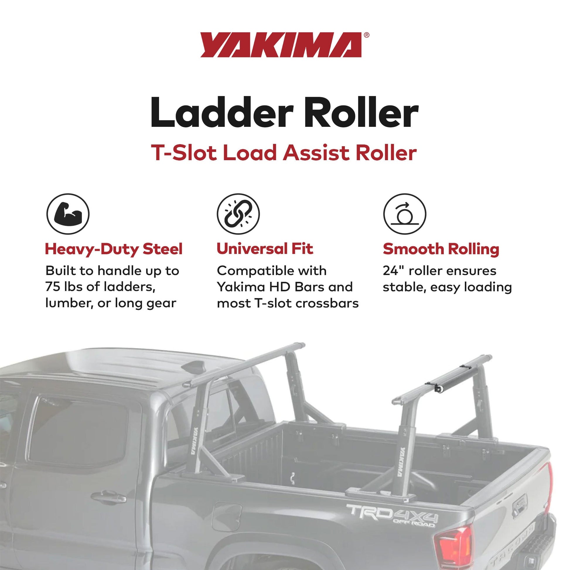 Yakima 2.5 Pound T-Slot Mounted Load Assist Ladder Roller, Compatible w/HD Bars - Find Fresh Goods