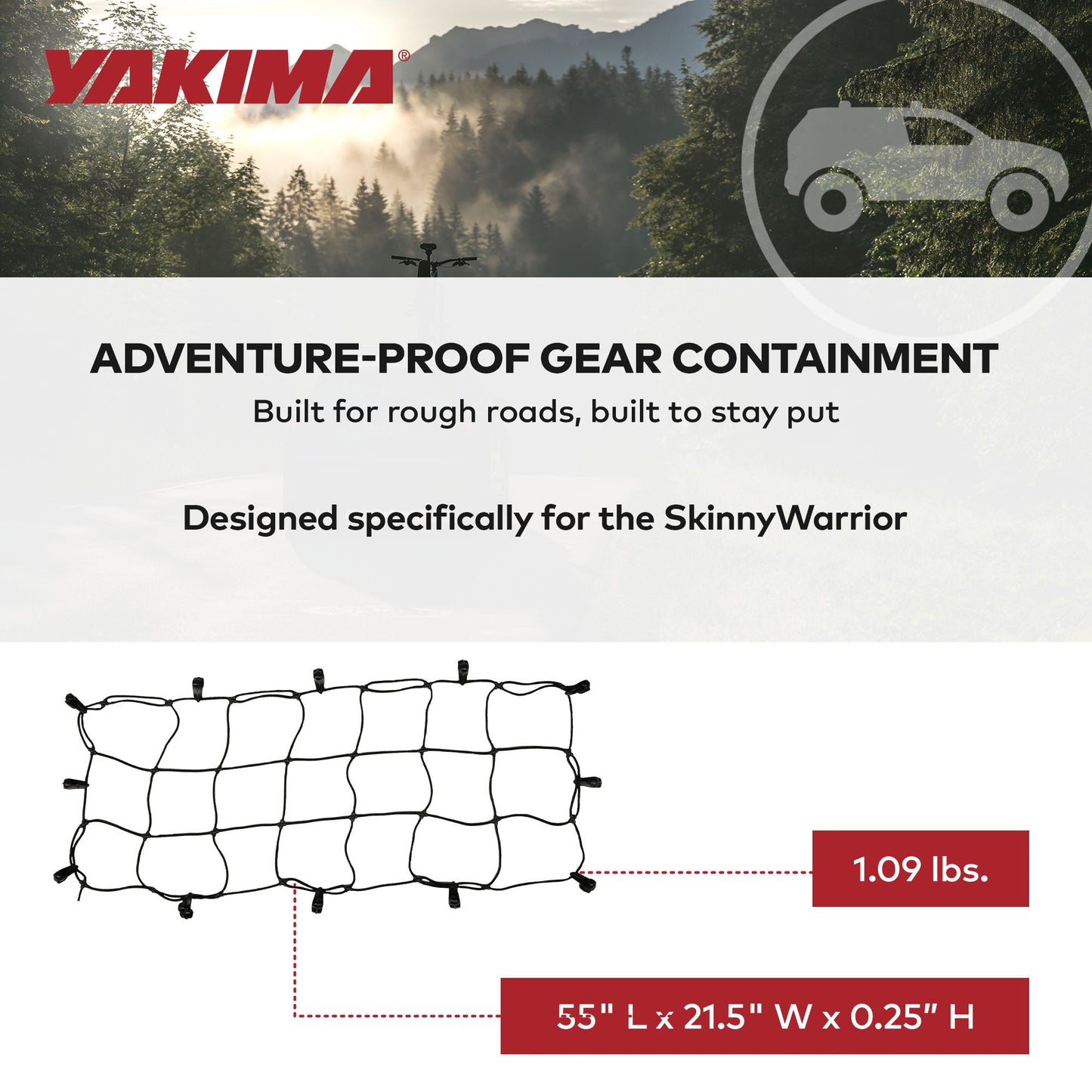 YAKIMA Cargo Basket Stretch Net for SkinnyWarrior And SkinnyWarrior Extension - Find Fresh Goods