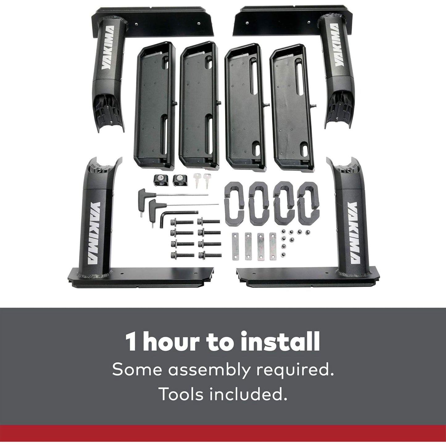 Yakima OutPost HD (Towers Only) Mid Height Heavy Duty Truck Bed Rack, Black - Find Fresh Goods