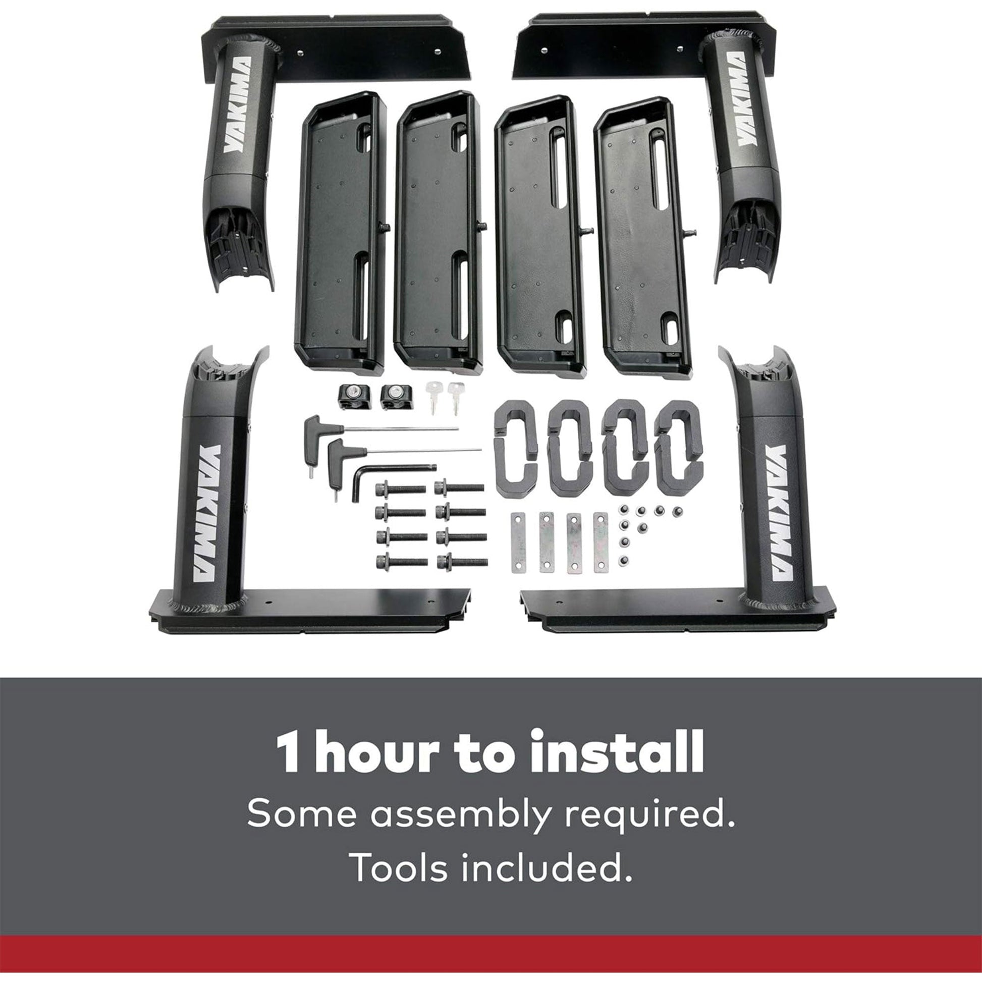 Yakima OutPost HD (Towers Only) Mid Height Heavy Duty Truck Bed Rack, Black - Find Fresh Goods