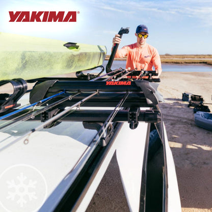 YAKIMA ReelDeal Padded Rooftop Rack Fishing Rod, Ski, and Snowboard Mount, Black - Find Fresh Goods