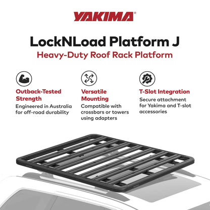 Yakima 76 by 65 Inch LockNLoad 3 Bar System Heavy Duty Roof Rack Platform, Black