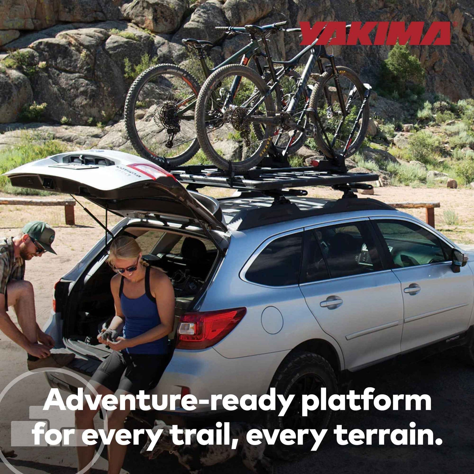 Yakima 76 by 65 Inch LockNLoad 3 Bar System Heavy Duty Roof Rack Platform, Black