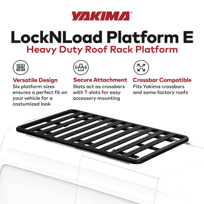 YAKIMA 84 by 49 Inch LockNLoad 3 Bar System Heavy Duty Roof Rack Platform, Black - Find Fresh Goods