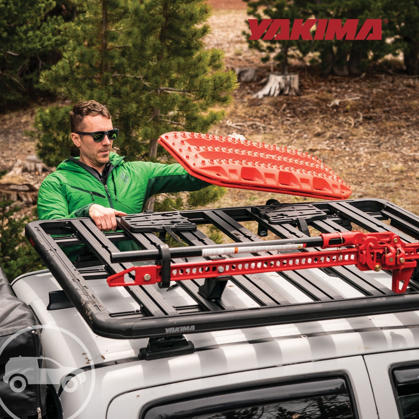 YAKIMA 84 by 54 Inch LockNLoad 3 Bar System Heavy Duty Roof Rack Platform, Black - Find Fresh Goods