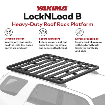 Yakima 60 by 54 Inch LockNLoad 3 Bar System Heavy Duty Roof Rack Platform, Black - Find Fresh Goods