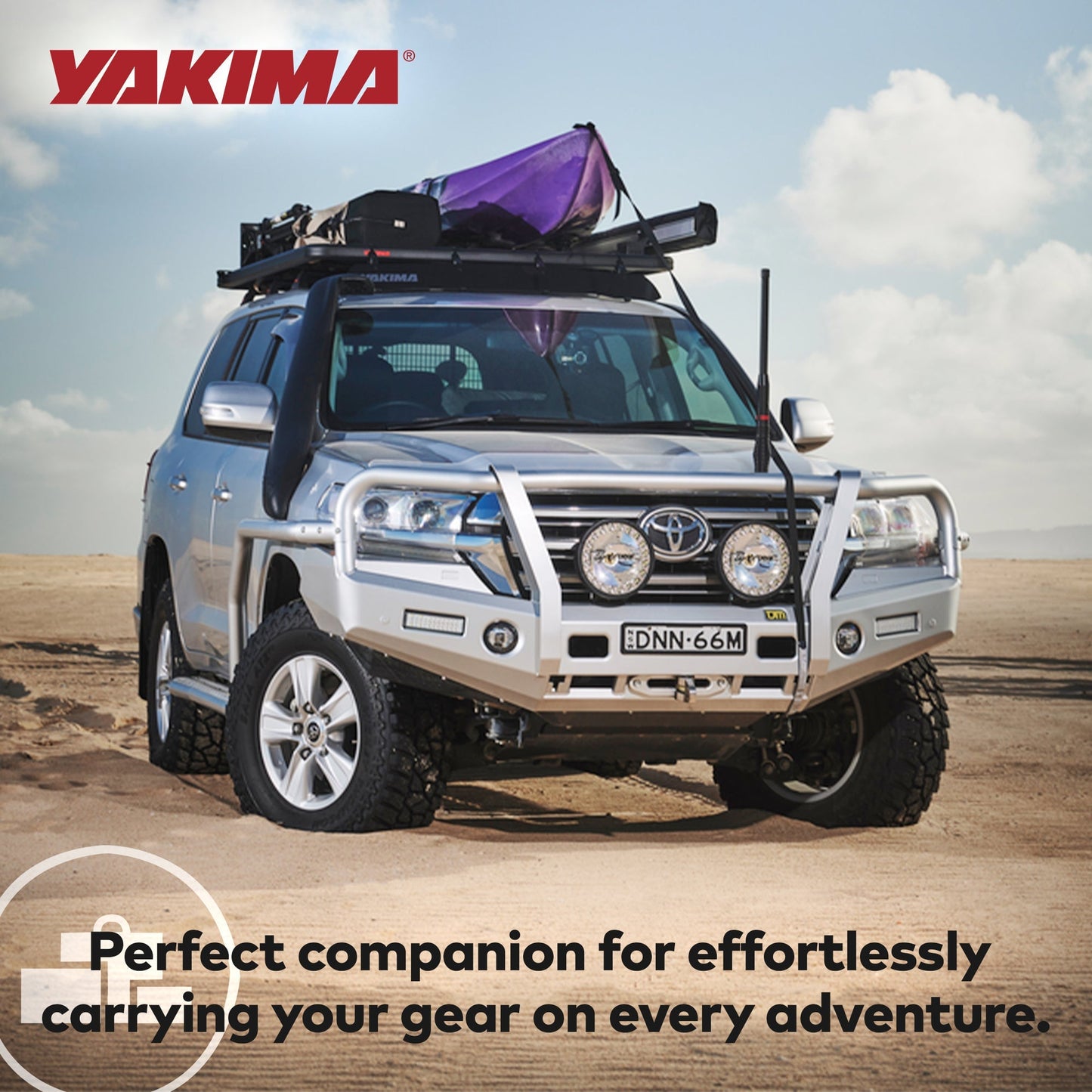 Yakima 60 by 54 Inch LockNLoad 3 Bar System Heavy Duty Roof Rack Platform, Black - Find Fresh Goods