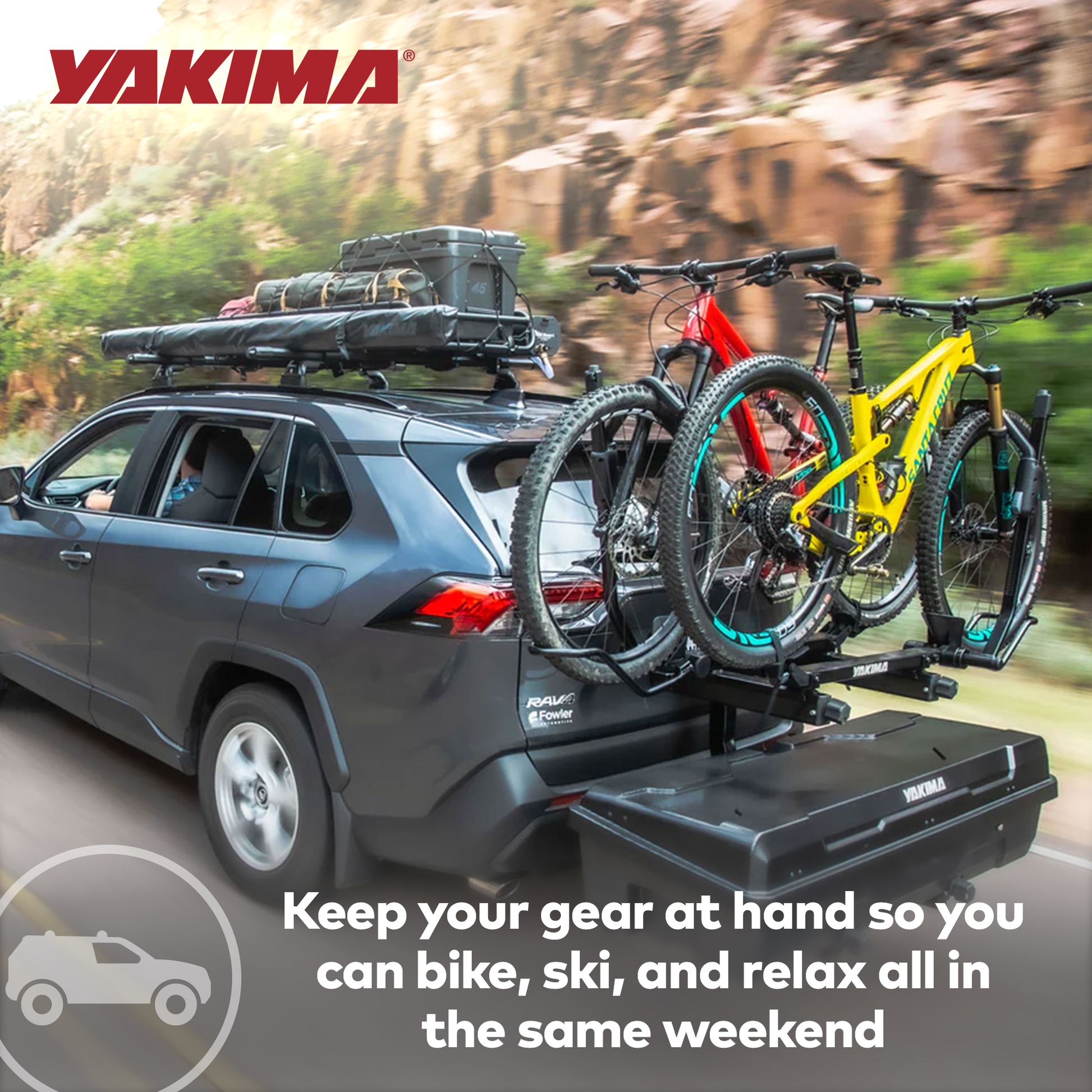 Yakima EXO SwingBase 2 Inch Hitch Base Rack Storage System with HitchLock, Black - Find Fresh Goods
