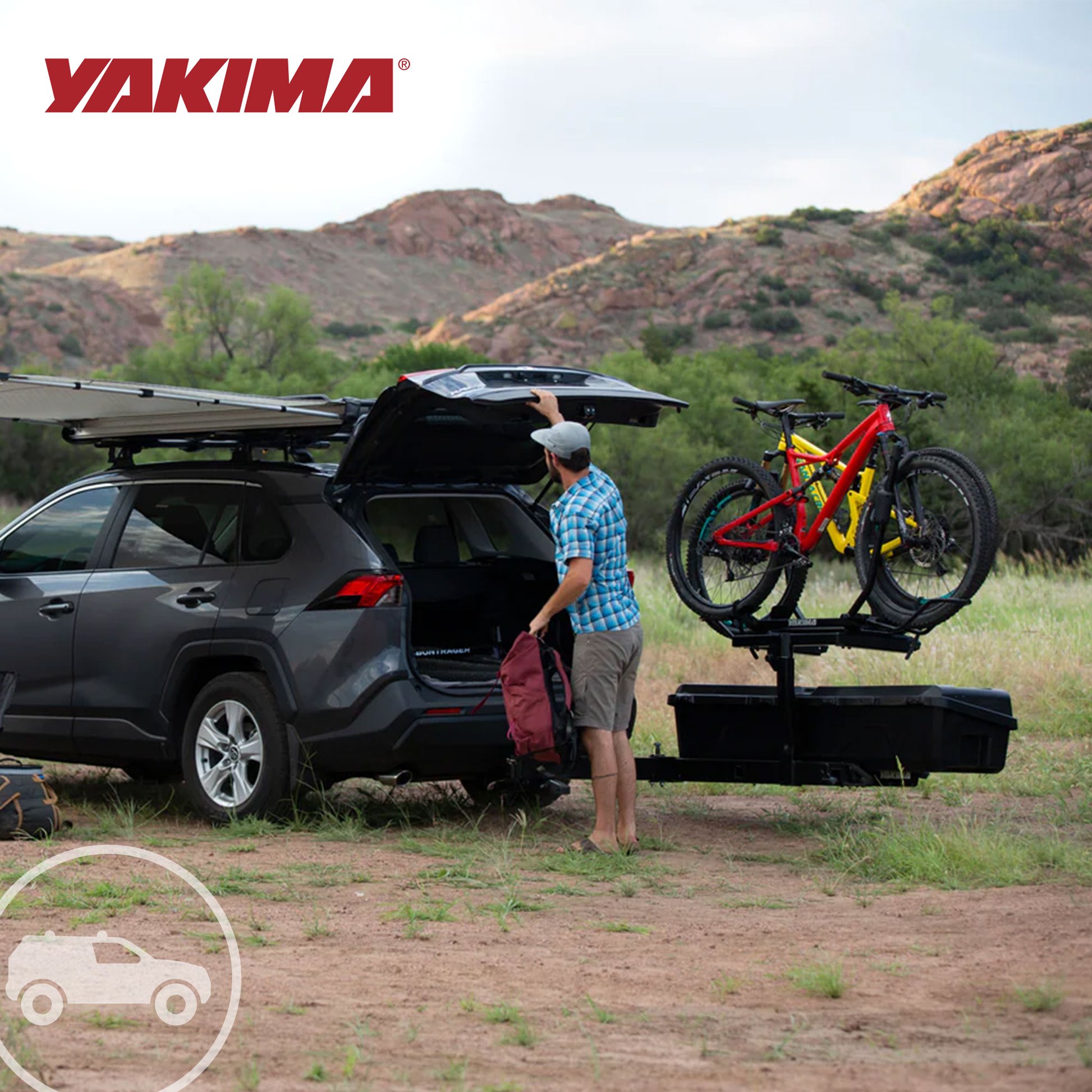 Yakima EXO SwingBase 2 Inch Hitch Base Rack Storage System with HitchLock, Black - Find Fresh Goods