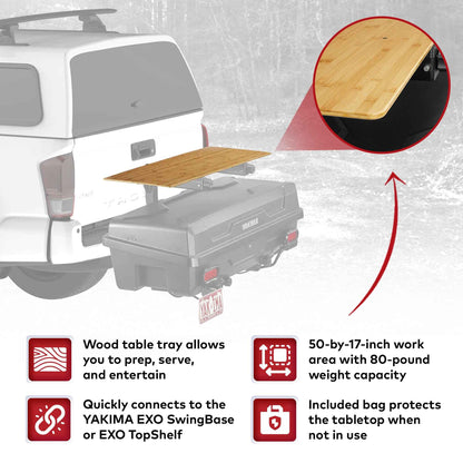 YAKIMA EXO BackDeck Table Top Mount Accessory for EXO Cargo Hitch Rack System