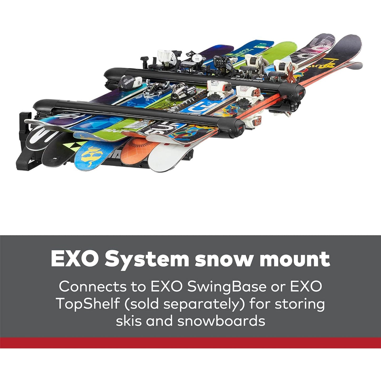 Yakima EXO SnowBank 5 Ski or 4 Snowboard Universal Mount Travel Roof Rack, Black - Find Fresh Goods