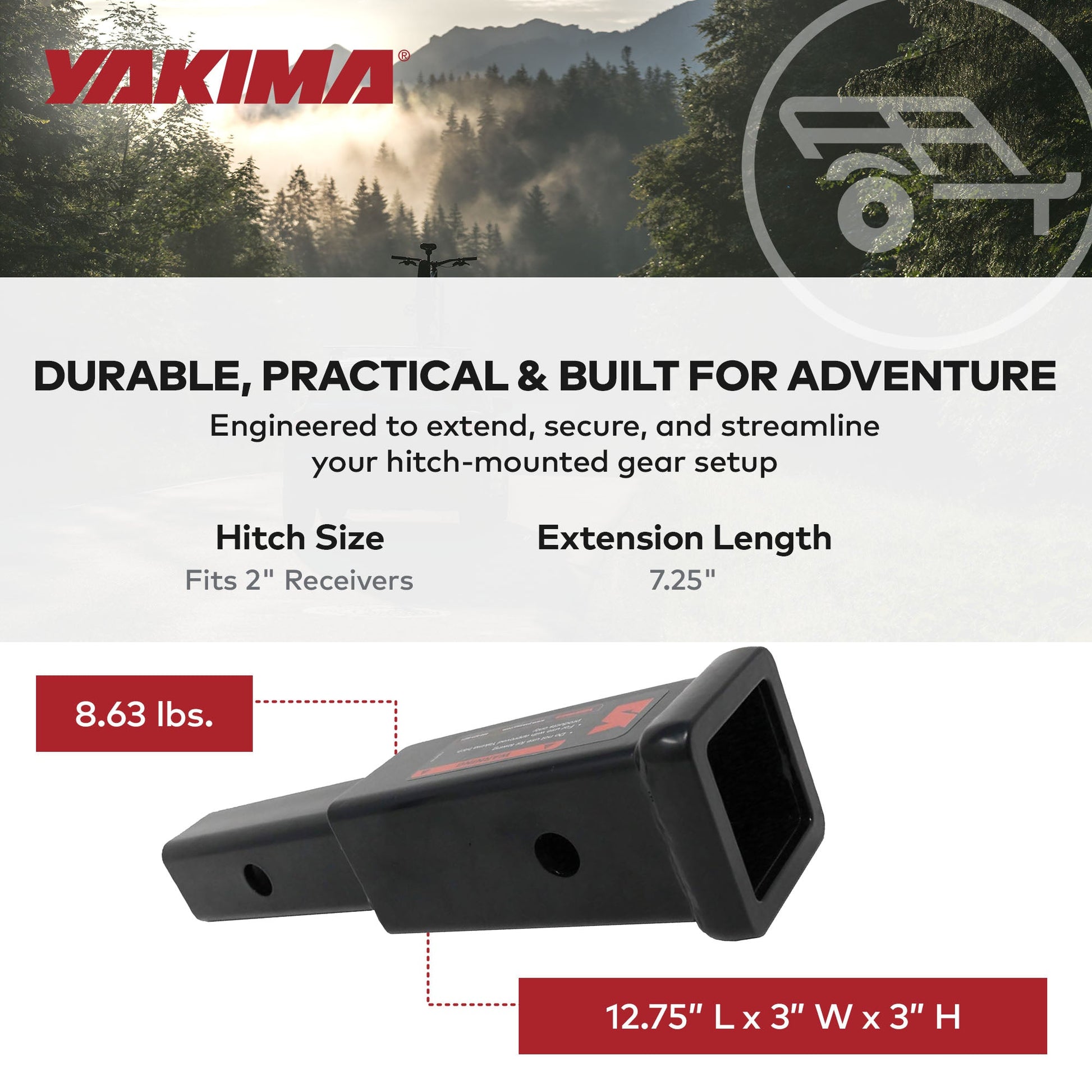 Yakima StraightShot with Powder Coated Finish Type and Steel Construction, Black - Find Fresh Goods