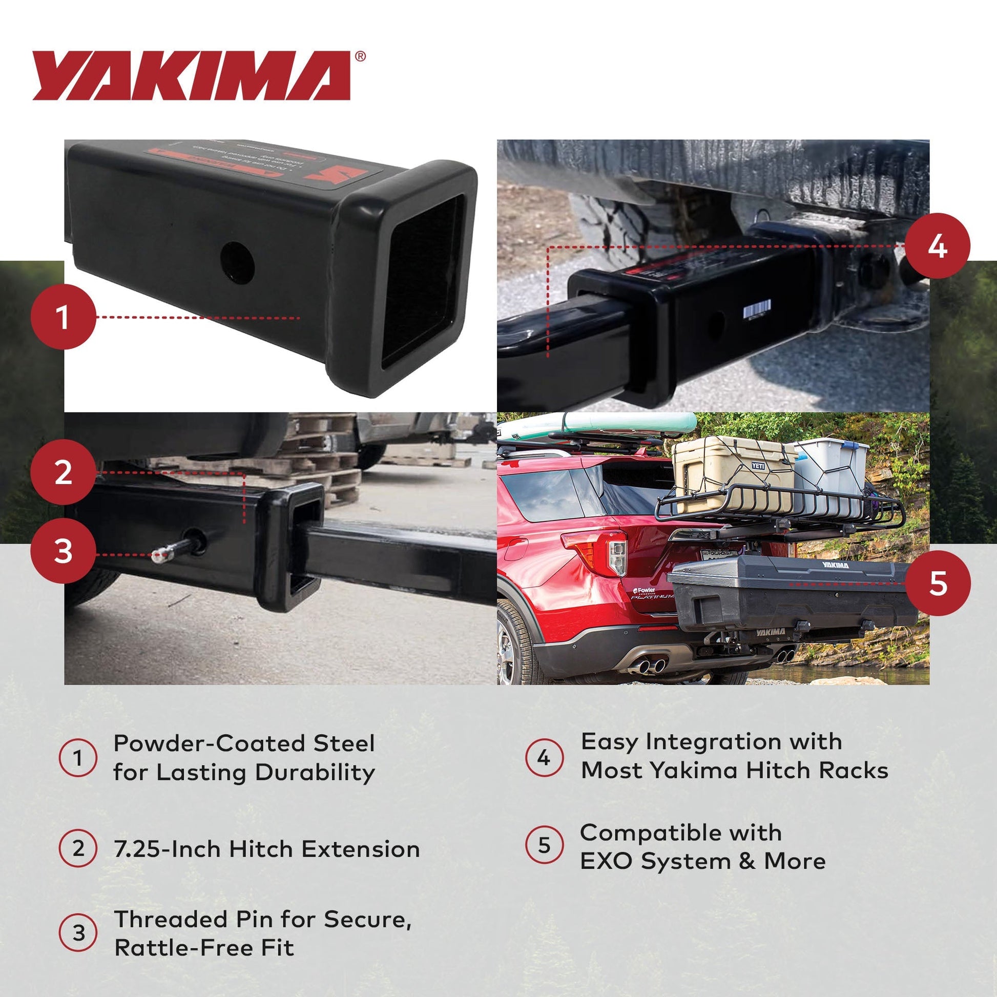 Yakima StraightShot with Powder Coated Finish Type and Steel Construction, Black - Find Fresh Goods