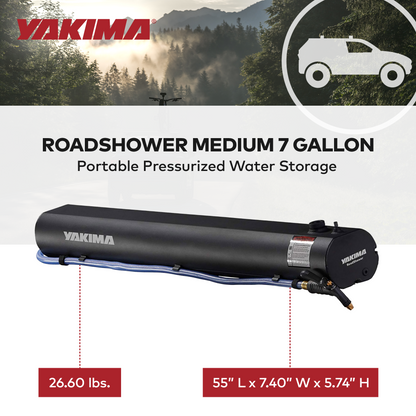 YAKIMA RoadShower Medium 7 Gallon Portable Pressurized Water Storage, Black - Find Fresh Goods