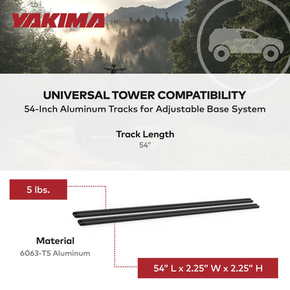 Yakima HD Track 54 Inch Car Roof Top Rack Mounting System with CapNuts, Black - Find Fresh Goods