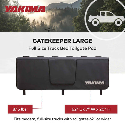 Yakima GateKeeper Full Size Truck Bed Large Polyester Tailgate Bike Pad, Black
