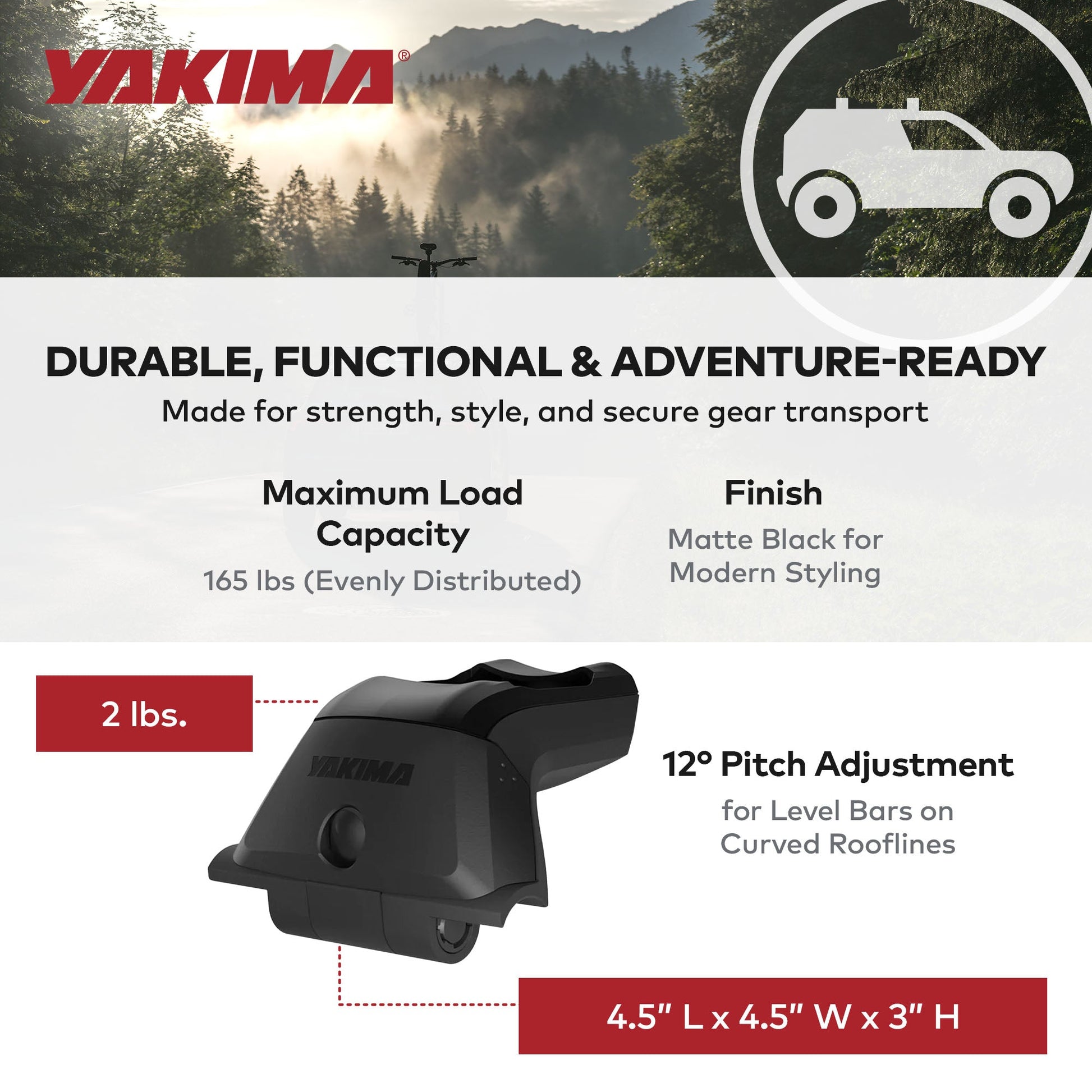 YAKIMA SkyLine Towers Roof Rack Cargo for Vehicles with Fixed Points (Set of 4) - Find Fresh Goods