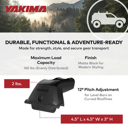 YAKIMA SkyLine Towers Roof Rack Cargo for Vehicles with Fixed Points (Set of 4) - Find Fresh Goods