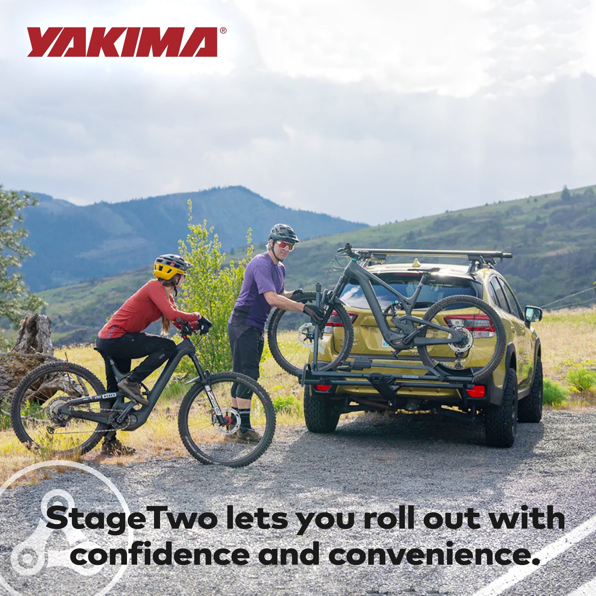 Yakima StageTwo Premium 4 Bike Tray Hitch Bike Rack Compatible w/ 52" Wheelbases - Find Fresh Goods