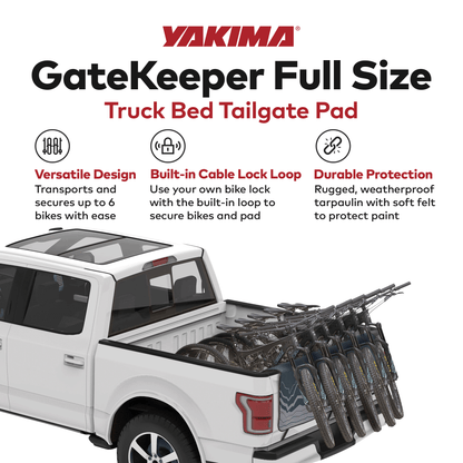 Yakima GateKeeper Full Size Truck Bed Large Tailgate Bike Pad, Cascade Blue - Find Fresh Goods