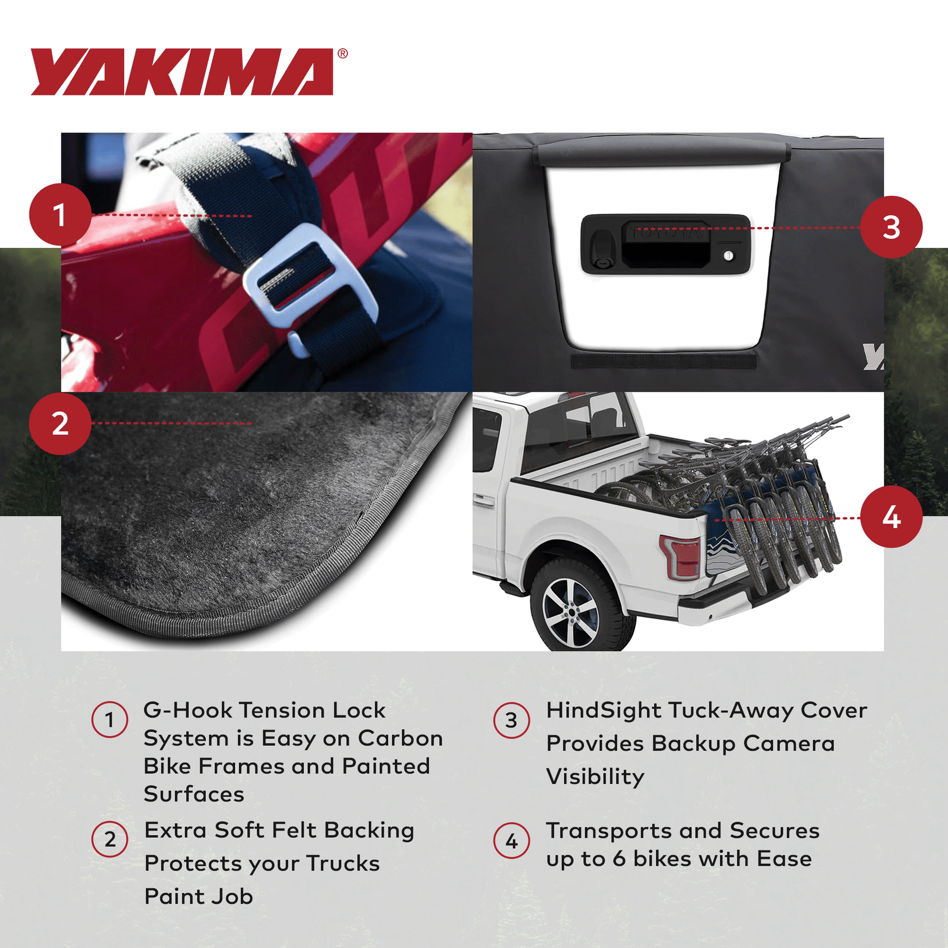 Yakima GateKeeper Full Size Truck Bed Large Tailgate Bike Pad, Cascade Blue - Find Fresh Goods
