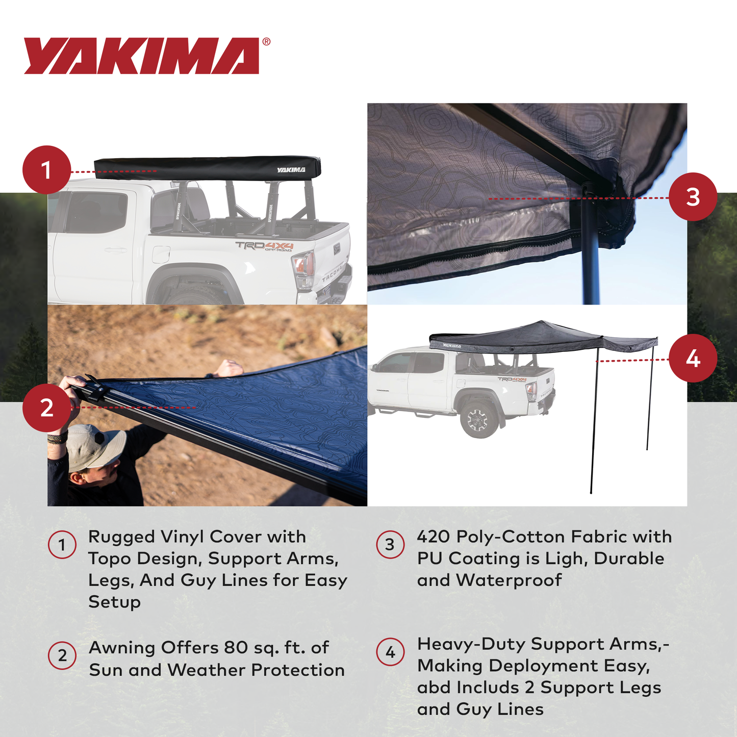 Yakima MajorShady 270 LH Vehicle Roof Mounted Awning Rugged Vinyl Travel Cover