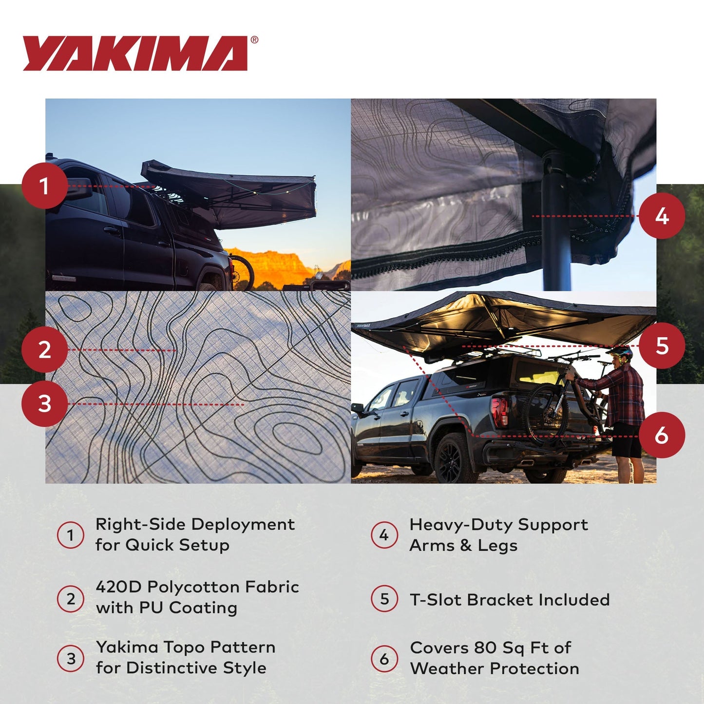 Yakima MajorShady 270 RH Vehicle Roof Mounted Awning Rugged Vinyl Travel Cover