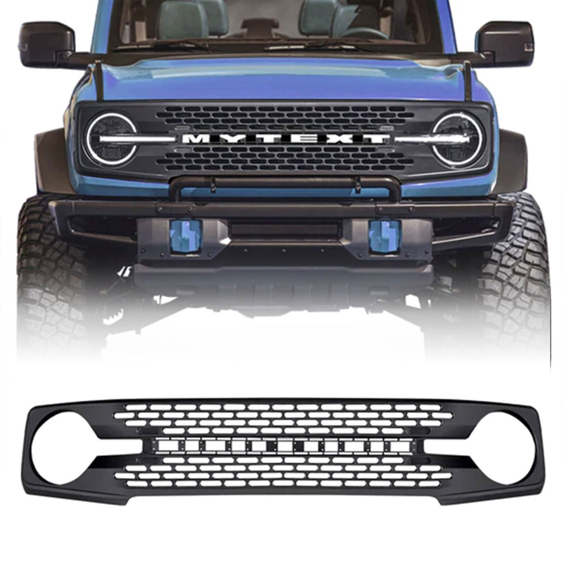 AMERICAN MODIFIED Front Grille for 2021 to 2024 Ford Bronco 2 & 4 Door Models - Find Fresh Goods