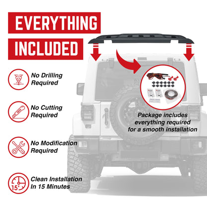 AMERICAN MODIFIED Rear Roof Spoiler for 2018-2024 Jeep Wrangler JL Model Only - Find Fresh Goods