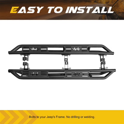 AMERICAN MODIFIED Side Step Bars Lightning Style for 18 to 23 Jeep Wrangler JL - Find Fresh Goods