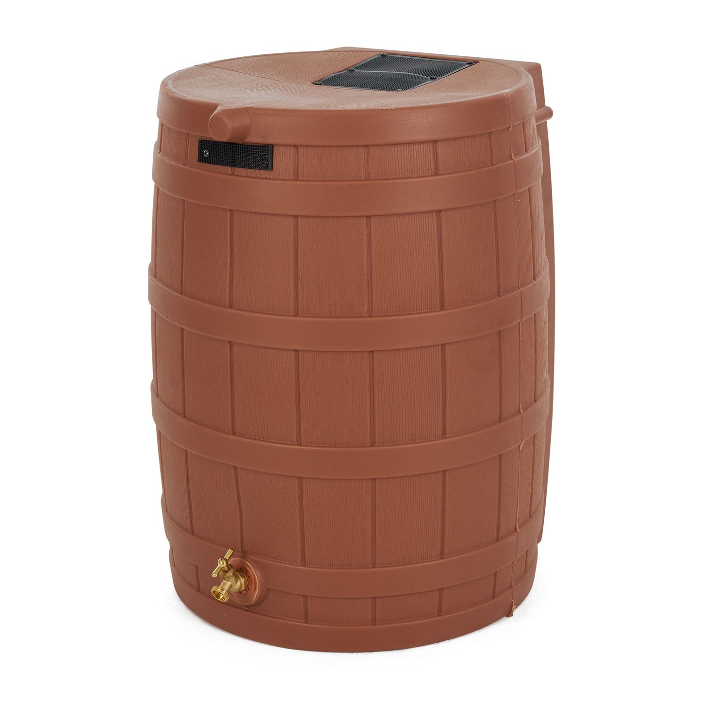 Good Ideas Rain Wizard Storage 50 Gallon Rain Barrel, Terra Cotta, (4 Pack)