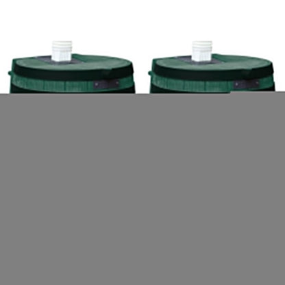 Good Ideas Rain Wizard Wood Rain Barrel with Darkened Ribs, Green, (2 Pack)