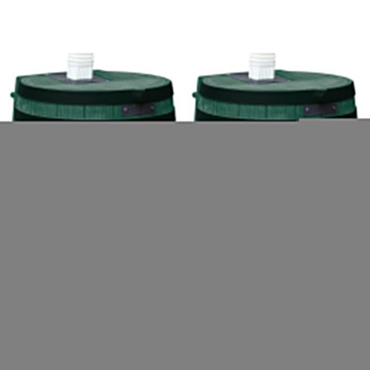 Good Ideas Rain Wizard Wood Rain Barrel with Darkened Ribs, Green, (2 Pack)