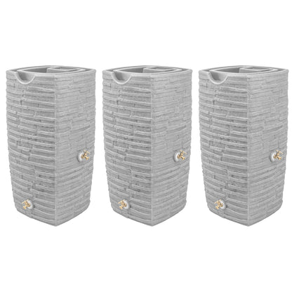 Good Ideas Impressions Riverwalk 50 Gallon Rain Saver, Light Granite (3 Pack)
