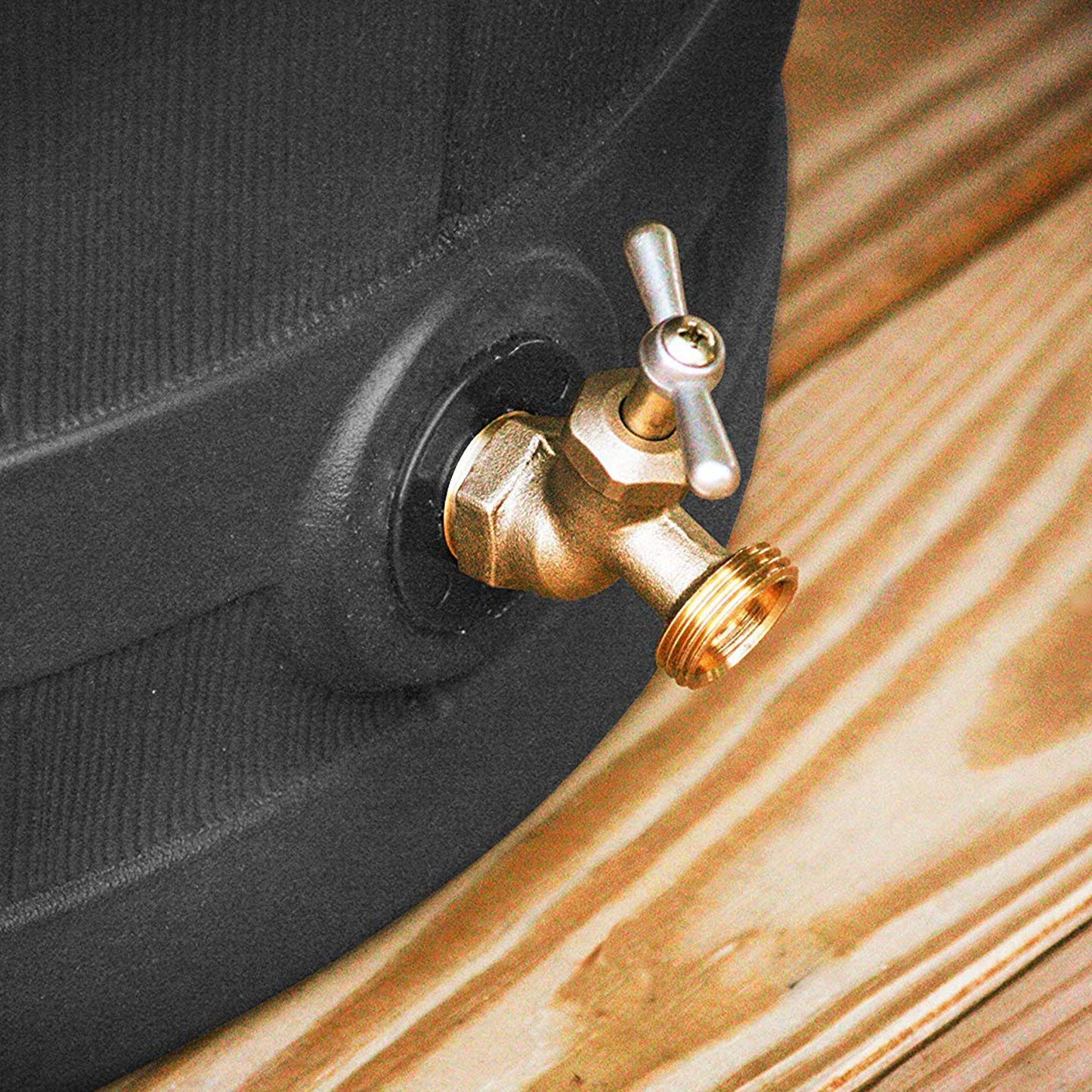 Good Ideas Rain Wizard 40 Gallon Capacity Plastic Rain Barrel, Black (2 Pack)